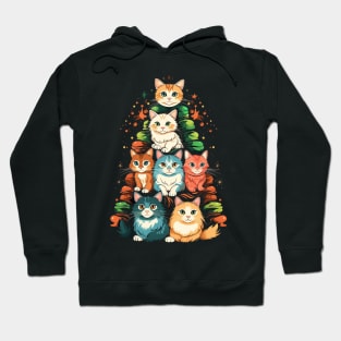 Cat Christmas Tree Hoodie